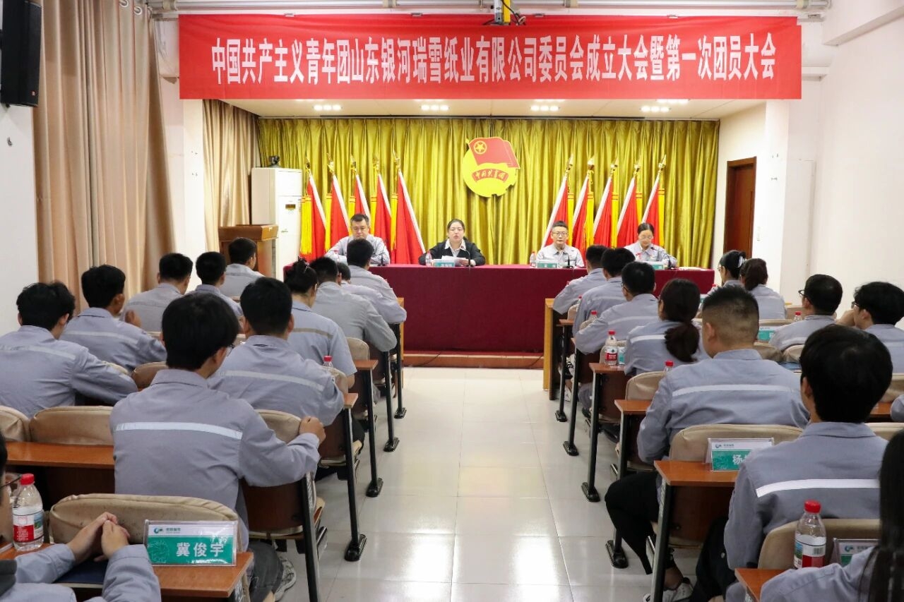 共青团山东银河瑞雪纸业有限公司委员会成立大会暨第一次全体团员大会召开